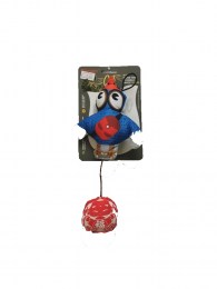 Big Mouth Bird Orange 3D Cat Toy With Silvervine